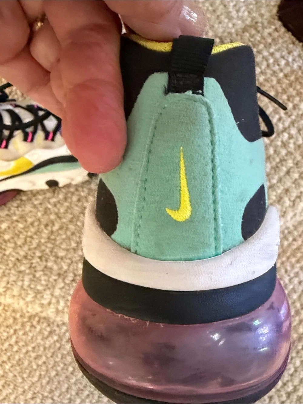 Nike Kids Sneakers - White, Purple & Yellow